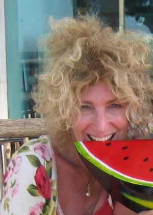 Janie eating watermelon